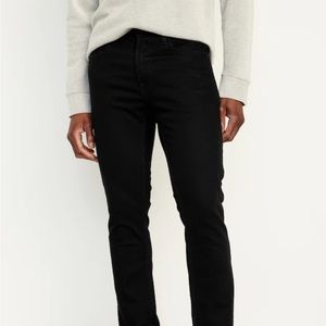 Old Navy Skinny Built-In Flex Black Jeans For Men